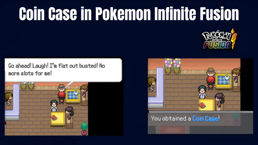 Player standing inside Celadon Cafe to get Coin Case in Pokémon Infinite Fusion